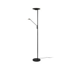 Lampadaire LED Brantford Liseuse, Noir Mat