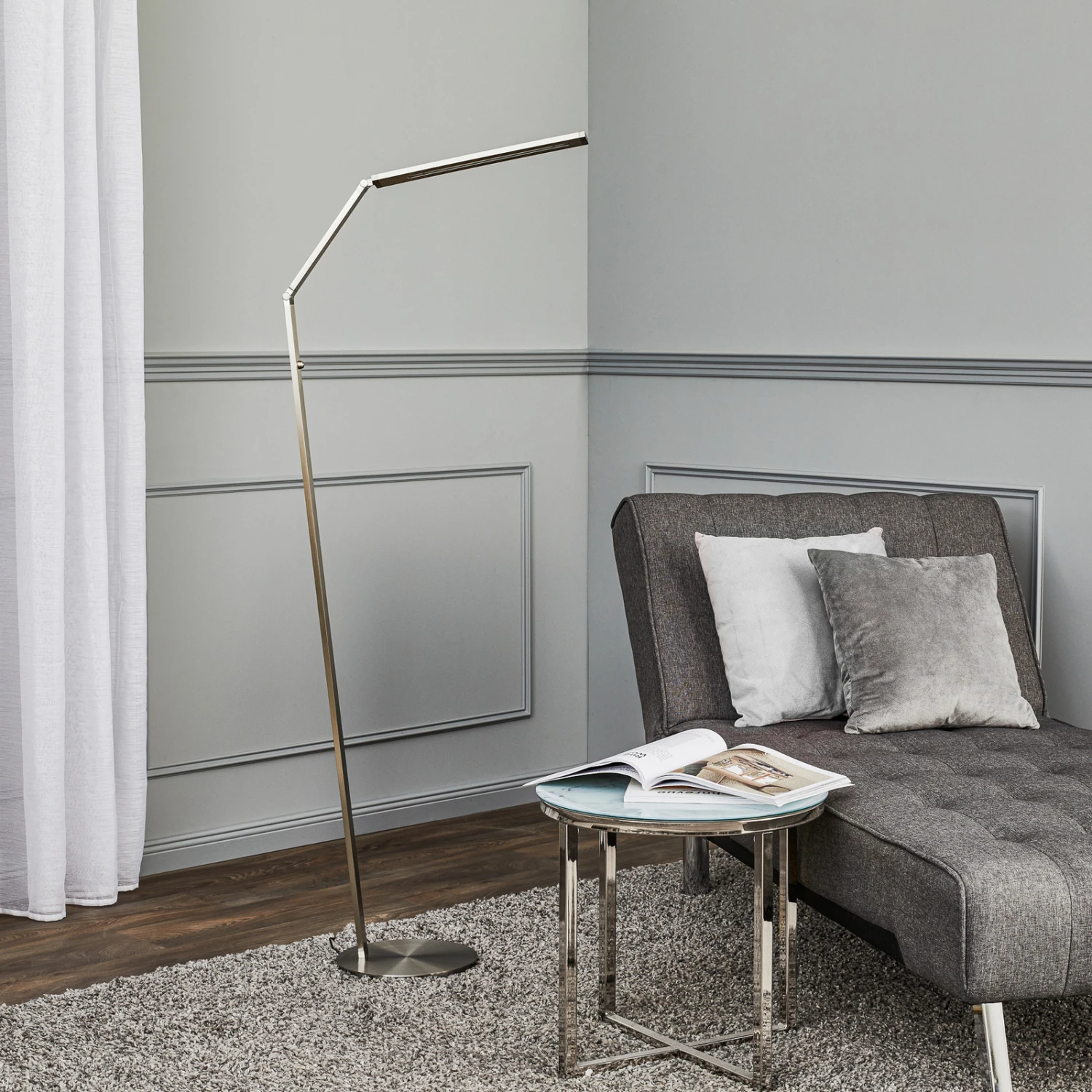 Rothfels Jolamira Lampadaire LED Variateur, Nickel – Image 3