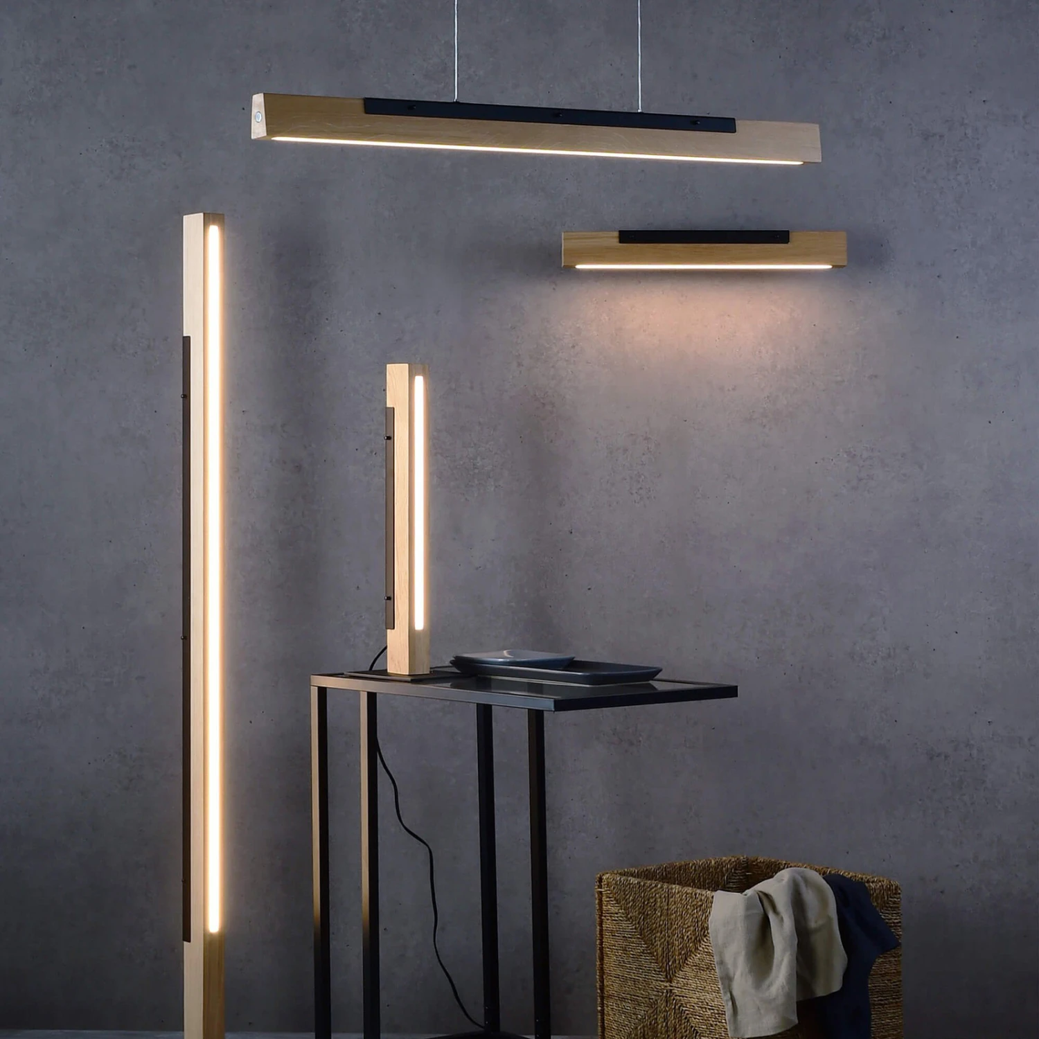 Lampadaire LED Madera En ChĂȘne, Dimmable â Image 3