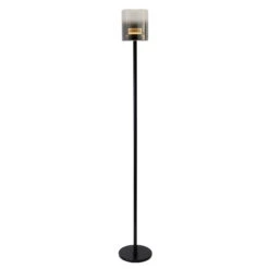 Salerno Lampadaire LED, 2 700 K, Noir/smoke