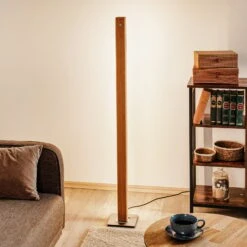 HerzBlut Leonora Lampadaire LED 122,5Â cm ChĂȘne
