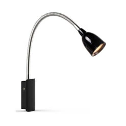 Markslöjd Applique LED Tulip Avec Câble Et Prise, Noire