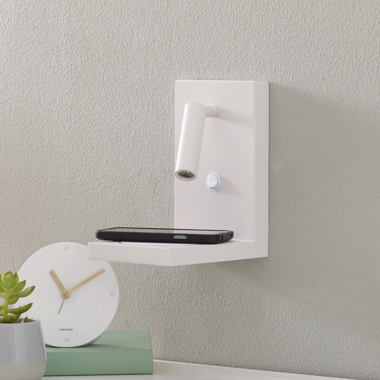 Applique LED Zanzibar Avec Liseuse, Blanche – Image 2