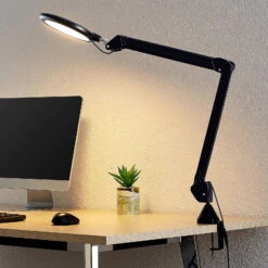 Prios Tamaveo Lampe à Pince LED, Dimmable