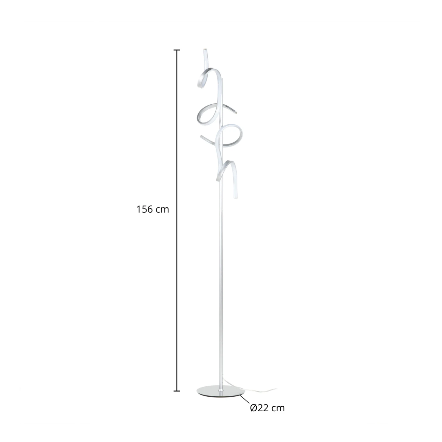 Lindby Zaylee Lampadaire LED Variateur, Argenté – Image 5