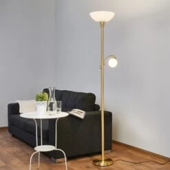 Lampadaire Indirect Elaina Liseuse, Laiton