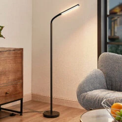 Lindby Romila Lampadaire LED En Noir